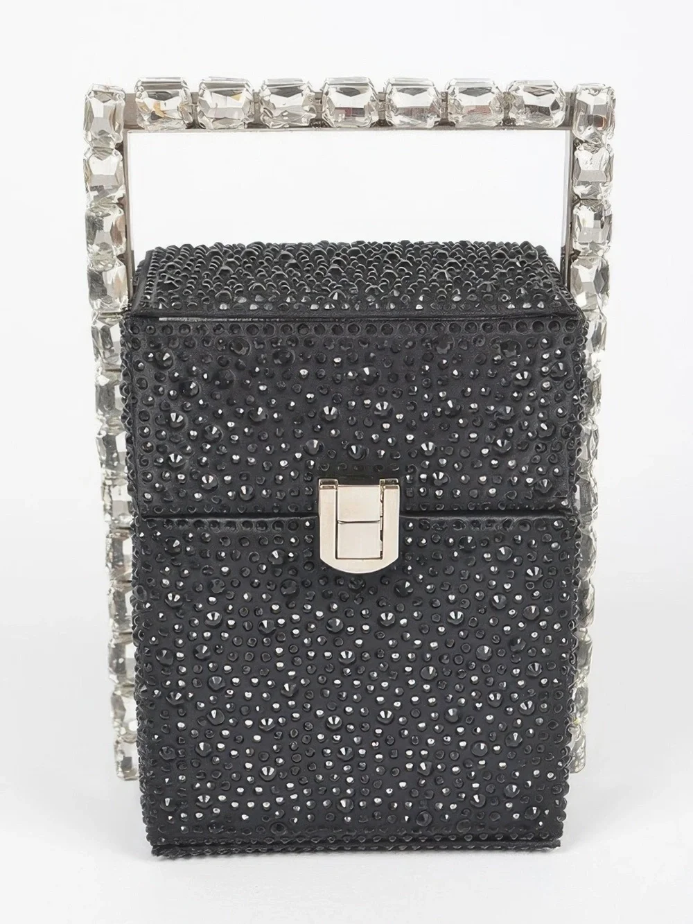 Rhinestone Handle Stoned Party Clutch